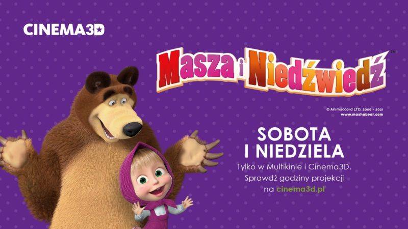 masza i niedźwiedź w multikinie