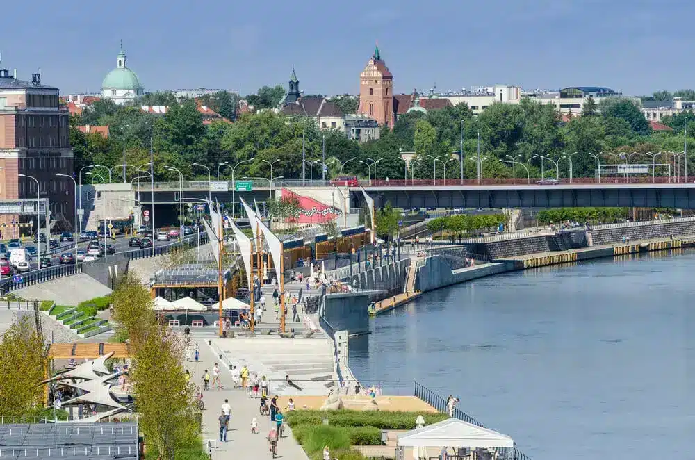 Bulwary Wiślane w Warszawie przy CNK