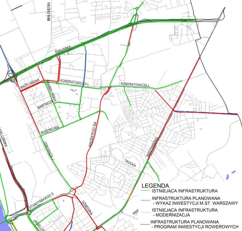 szlaki rowerowe na bródnie warszawa
