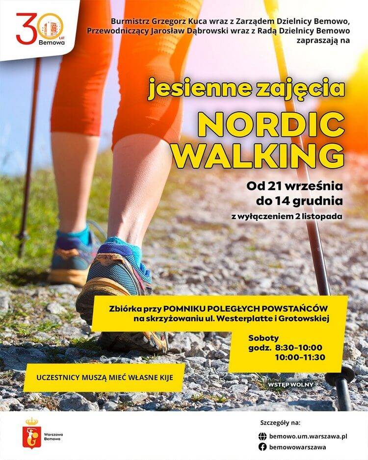 Jesienne zajęcia nordic walking | Warszawa – Bemowo wydarzenia warszawa dla seniorów