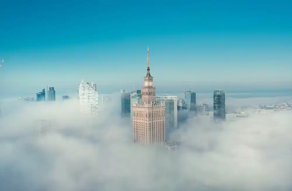 Pałac Kultury i Nauki - PKiN z lotu ptaka