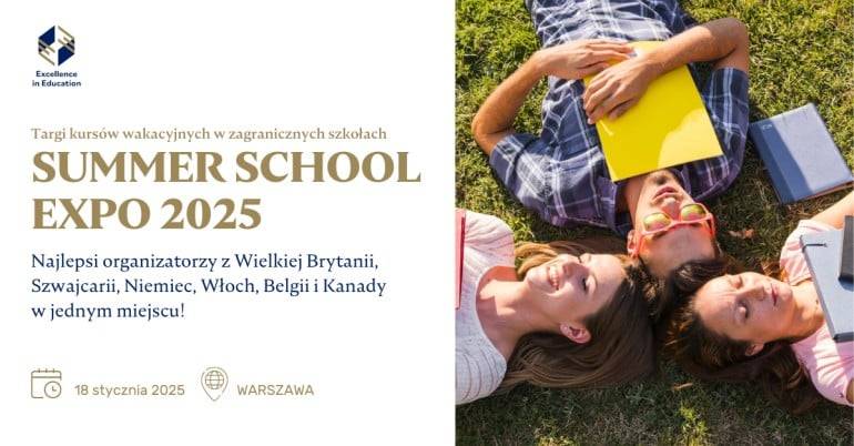 SUMMER SCHOOL EXPO 2025 – 18 stycznia w PKiN wydarzenia warszawa w pkin