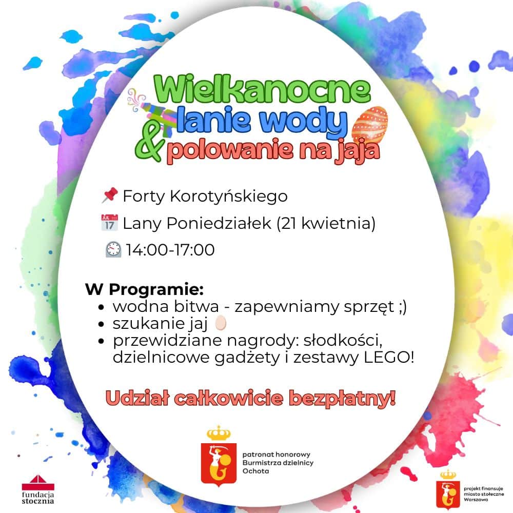 Wielkanocne lanie wody i polowanie na jajka – RAKOWIEC wydarzenia warszawa - Wielkanoc 2025_