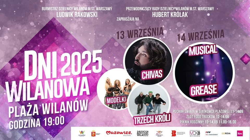 Dni Wilanowa 2025: weekend pełen koncertów i atrakcji dla całej rodziny Dni Wilanowa 2025 - wydarzenia Warszawa