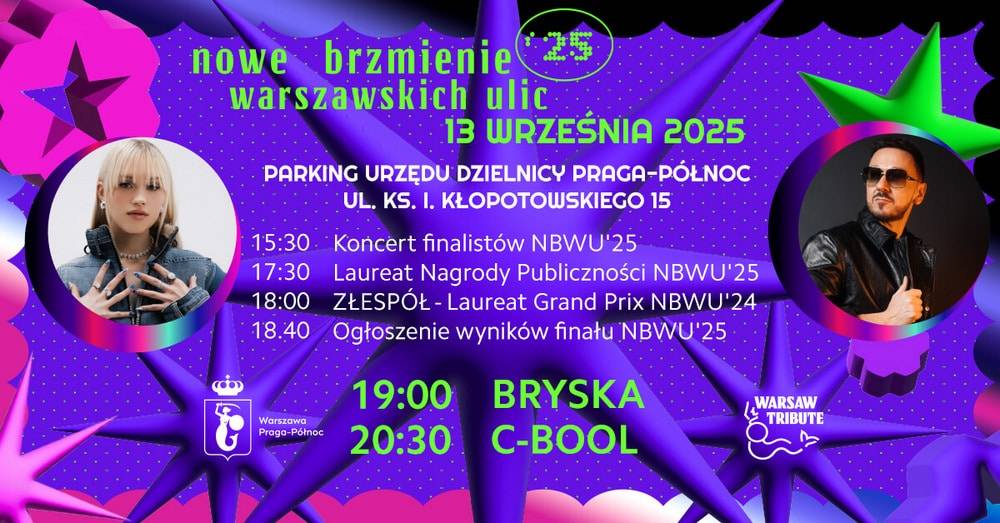 Festiwal Nowe Brzmienie Warszawskich Ulic’25 Festiwal Nowe Brzmienie Warszawskich Ulic'25