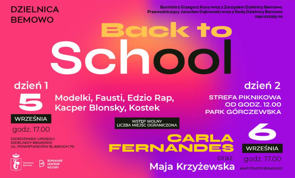 Koncert Back to school na Bemowie Koncert Back to school na Bemowie