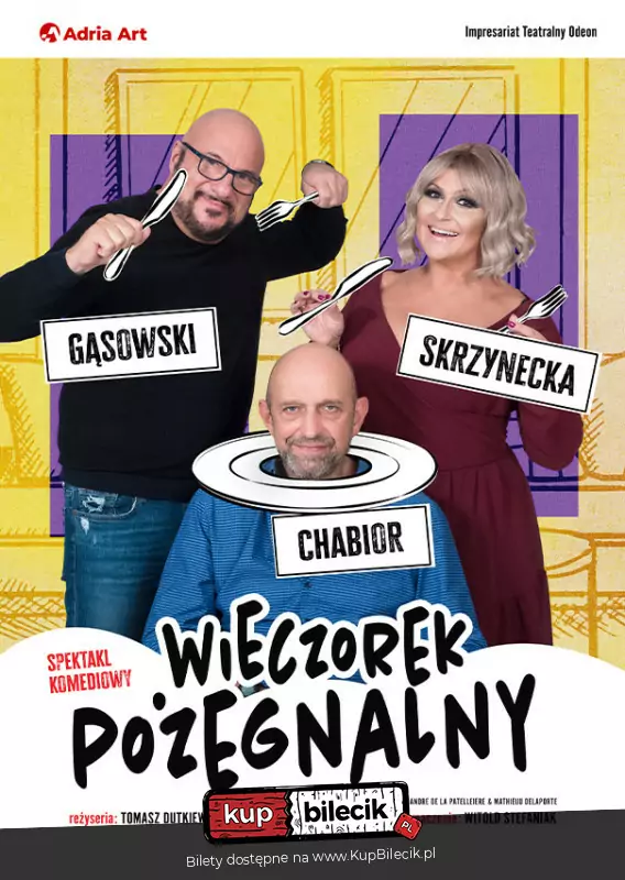 Wieczorek pożegnalny – francuska komedia ze smakiem Wieczorek pożegnalny - spektakl - wydarzenia Warszawa