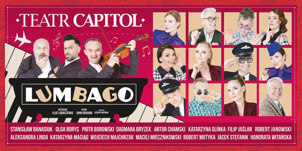 Spektakl “Komedia odlotowa, czyli lumbago” – Warszawa Komedia odlotowa, czyli lumbago - wydarzenia Warszawa