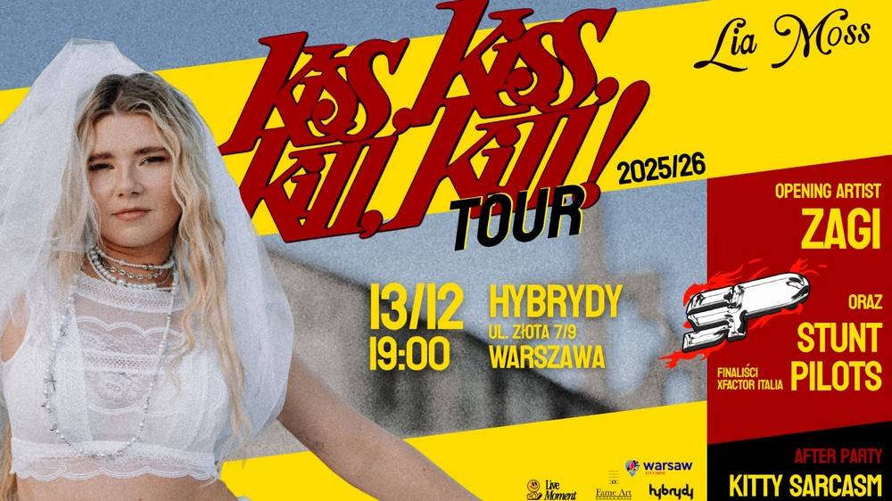 LIA MOSS – „KISS, KISS, KILL, KILL!” JEDYNY W POLSCE KONCERT Lis Moss Ledwall - koncert Warszawa