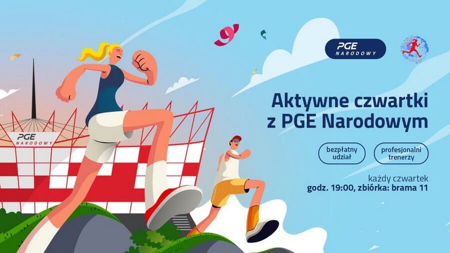 Aktywne Czwartki z PGE Narodowym. Bezpłatne treningi w Warszawie Aktywne Czwartki z PGE Narodowym - wydarzenia Warszawa