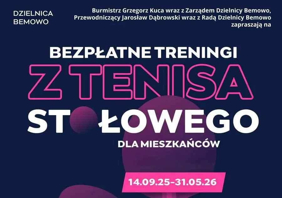 Tenis stołowy w Warszawie – bezpłatne zajęcia w niedziele Tenis stołowy w Warszawie - darmowe wydarzenia