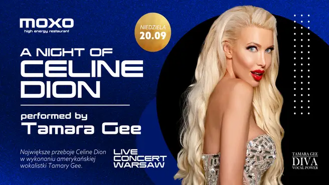A Night of Celine – Tamara Gee w Warszawie A Night of Celine – Tamara Gee w Warszawie